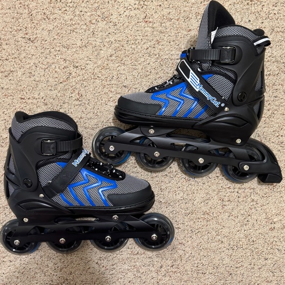 MammyGol NWOB Blue and Black Inline‎ Skates US men's size 9/women's size 10.5 - Picture 1 of 11